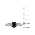 thumbnail image 2 of 1 Carat T.W. Oval-Cut Black Diamond and Round-Cut White Diamond 14kt White Gold Vintage Engagement Ring, 2 of 6