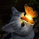 thumbnail image 5 of Decoración de jardín, gato, decoración de jardín, decoración de mariposas, luces solares para balcón al aire libre, decoración de jardín, paisajismo, lindo gato, adornos de mariposa, luces solares de TUNC Sencillez, 5 of 5