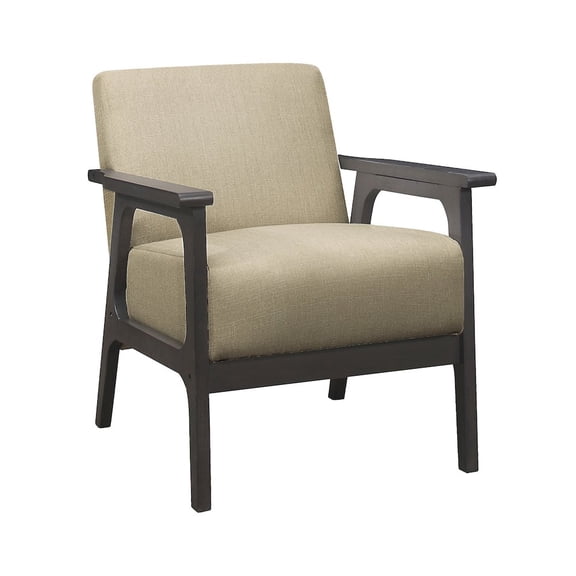 Lexicon Ocala Upholstered Wood frame Accent Chair in Light Brown