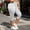 White, variant on BUIGTTKLOP Capri Leggings for Women Plus Size Elastic Waist Cropped Yoga Pants Side Drawstring Butt Lifting Stretcht Pull on Summer Capris