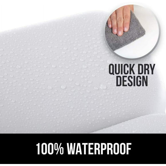 Bath Pillow, Headrest and Neck Support, Thick Large 2 Panel Design, Waterproof, 7 Strong Suction Cups, Comfortable, Soft, Bathtub Accessory for Jacuzzi Tubs, Spas