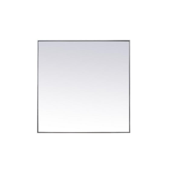 Elegant Decor Metal Frame Square Mirror 42 inch in Silver