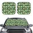thumbnail image 2 of Honeii Avocado Heart Print Foldable Car Sun Shade for Windshield, 2-Piece UV Protection Shade, Protects Car Interior, Ideal for Cars, Trucks, SUVs-Large, 2 of 6