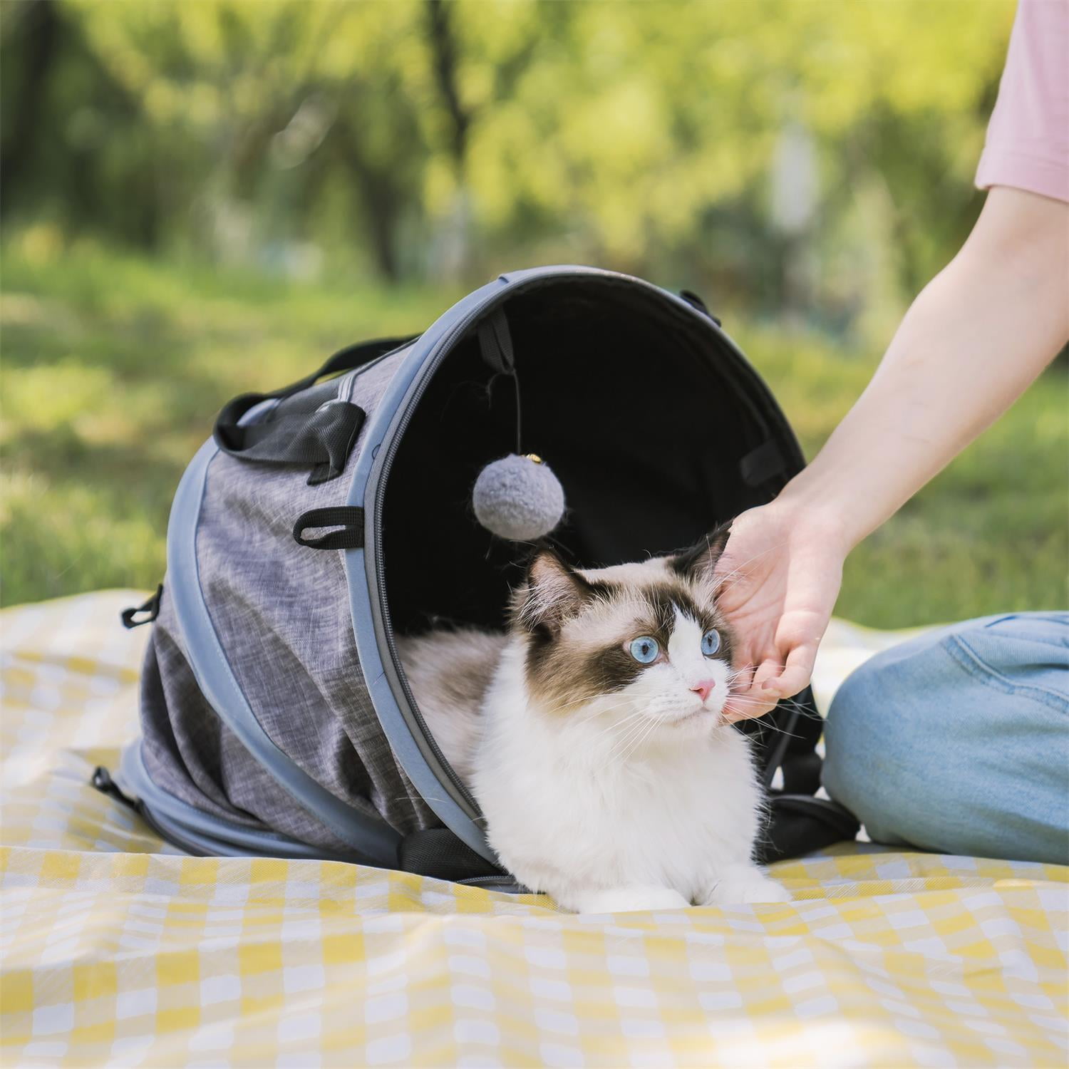 Pefilos 20" 3 in 1 Pet Carrier for Small Cats Dogs, Cat Carrier Travel Bag with Adequate Ventilation, Foldable Tunnel Pet Travel Carrier Bag Toy Cat Bed with Plush Balls, Black Pefilos 20" 3 in 1 Pet Carrier for Small Cats Dogs, Cat Carrier Travel Bag with Adequate Ventilation, Foldable Tunnel Pet Travel Carrier Bag Toy Cat Bed with Plush Balls, Black