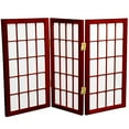 thumbnail image 3 of Oriental 3 Panel Desktop Window Pane Shoji Screen in Rosewood, 3 of 3
