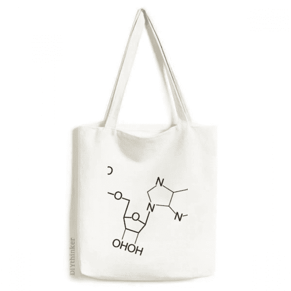 Checal Molecular Structure Illustration Tote Canvas Bag Shopping Satchel Casual Handbag