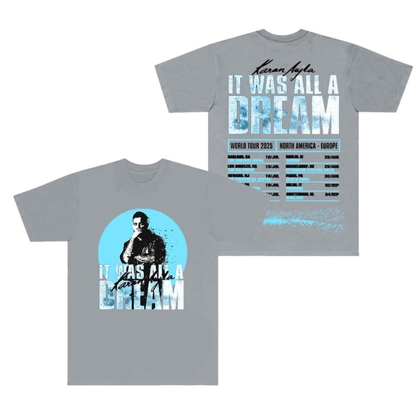 Karan Aujla Playera Unisex Manga Corta Estilo Moderno Gira Mundial Es Todo Un Sueño 2025