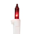 thumbnail image 4 of Set of 100 Red & Clear Mini Christmas Lights 2.5" Spacing - White Wire, 4 of 7