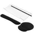 thumbnail image 2 of Keyboard Riser Wrist Rest Set, 3 PCS Keyboard Stand Mouse Pad Wrist Rest, Non-Slip Elevated Acrylic Tilted Keyboard Holder for Ergonomic Typing Working, Memory Foam Wrist Supports, 2 of 6