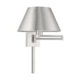 thumbnail image 3 of 40030-91 Livex Lighting 1 Light Swing Arm Wall Sconce-Brushed Nickel Finish, 3 of 10