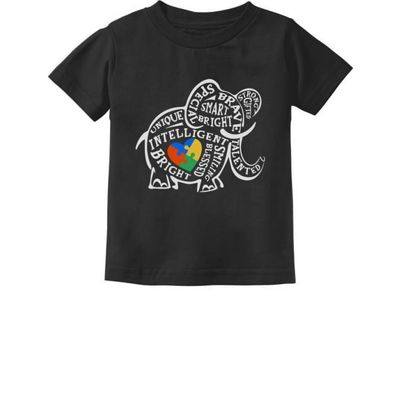 Tstars Boys Unisex Autism Awareness Elephant Autistic Spectrum Awareness Acceptance Autistic Support Shirts for Boys Toddler Kids T Shirt