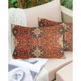 thumbnail image 6 of Geometric Stripe Boho Native Flower Print Standard Size Pillow Cover, Pillowcase Protectors with Zipper, Breathable Decorative Throw Pillow Case Cover, Pillow Shams for Couch Sofa 20x26Inch, 6 of 7