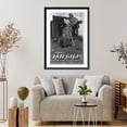 thumbnail image 4 of Historic Framed Print, [Broadside advertisement for Hungarian newspaper coverage of World War I]: soldier leaning against field gun, reading Atarsasag"", 17-7/8" x 21-7/8", 4 of 9