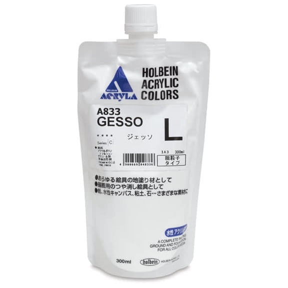 Holbein Acryla Gesso - Coarse Texture, White, 300 ml pouch
