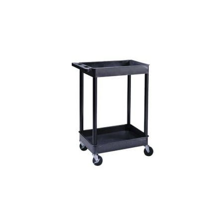 Luxor TC11 2-Shelf Plastic Utility Cart
