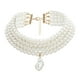 thumbnail image 4 of 2x de Cadena de Cadena de Múltiples Capas, de Imitación, Abalorios de , de Gargantilla de Clúster, Ajuste para Mujeres, Cualqui Salvador Dali Collar de perlas de imitación multicapa, 4 of 10