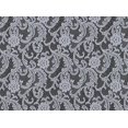 thumbnail image 2 of Zelouf French Terry Open Jacquard Lace  , Sewing, DIY, Crafts Fabric by the Yard, Silver, 1 Yard, 2 of 2