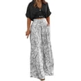 thumbnail image 2 of AOOCHASLIY Two Piece OutfitsFashion Women Summer Froral Print Casual Short SLeeve Top+ Pant Set, 2 of 7