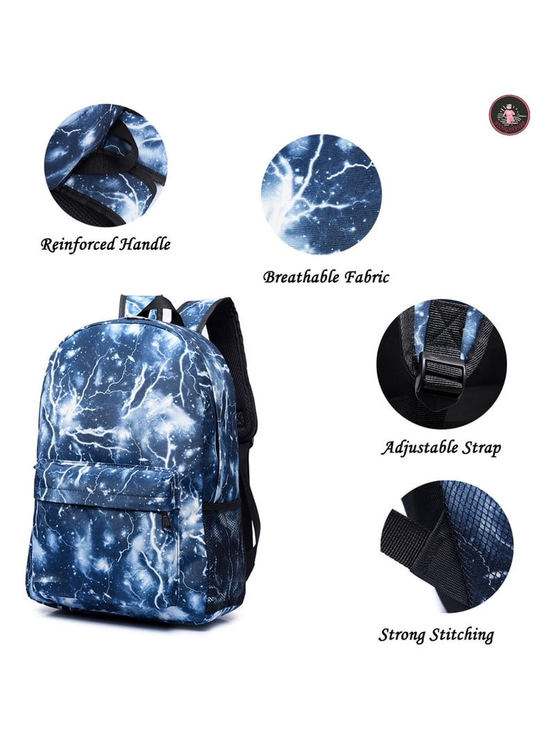 Starry Night Black Backpack Starry Night Backpack, Celestial Black Gold Bag, Galaxy  main image 4