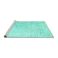 thumbnail image 2 of Ahgly Company Machine Washable Indoor Round Persian Turquoise Blue Traditional Area Rugs, 5' Round, 2 of 4