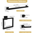 thumbnail image 2 of MEKOTRIN 5Pieces Bathroom Hardware Accessories Set Black Bathroom Towel Rack Set Towel Rack Bathroom 23 Inch Towel Bar Towel Toilet Paper Holder and 2 Robe Hooks Wall Mounted, 2 of 8