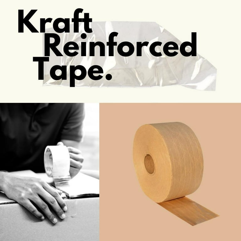 1pc Water Activated Kraft Paper Packing Tape Practical Writable Sealing Tape, Size: 1968.5 x 1.97 x 0.04, Other