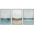 thumbnail image 2 of PixonSign Framed Wall Art Set Pastel Watercolor Blue Grunge Landscapes Abstract Nature Wilderness Modern Art Decorative Minimal Relax/Calm for Living Room, Bedroom, Office - 16"x24"x3 White, 2 of 5