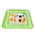 thumbnail image 2 of Kiddiway Transparent Floating Cup Holder Pool - Inflatable PVC Tray Ice Bar, Party Float Drinks Stable Base, Summer Pool Accessory,Green, 2 of 7