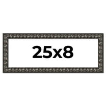 25x8 Frame Black-Brown Medieval Solid Wood Picture Frame | 1.5 Inch Moulding Width | Gotham Beveled