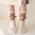 thumbnail image 4 of Winter Thermal Kids Socks Cozy Mid Calf Crew For Indoor Home Floor Sleep Warmth, 4 of 5
