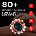thumbnail image 3 of Reebok Rush Fitness Tracker Smartwatch for Men & Women, AGPS, Heart Rate & SpO2 Monitor, 1.39” LCD Display, 80+ Sports Modes, 10-Day Battery, IP68 Water Resistant, Android & iOS, Victory Gold, 3 of 12