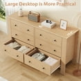 thumbnail image 6 of GarveeHome Oak 6 Drawer Dresser for Bedroom, Modern Double Wooden Chest of Drawers with Storage, Versatile Organizer for Entryway, Hallway, Home Office, 6 of 7