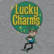 Tee Luv Mens Lucky Charms Raglan 3/4 Sleeve Cereal Shirt (XXL)