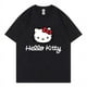 thumbnail image 2 of Camiseta de dibujos animados de Hello Kitty para hombre y mujer, camisa de manga corta 100% de algodón, Tops de moda, ropa para pareja, 2024, 2 of 7