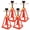 Red, variant on S-HOME Complete Kit of 4 RV Steel Stabilizer Jacks,  Adjustable Height 11 to 17 Inches with Rubber Pads, Lightweight Support for Travel Trailers & Campers, 3300 Lbs Each Load Capacity , Green