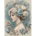 thumbnail image 1 of (HQ856) Resina Redonda La Serie Character Lady Con Diamantes Completos 30*40CM, 1 of 9