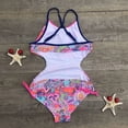 thumbnail image 3 of kladzum Teen Children Girls Print Africa Style One-Piece Swimsuit Beach Swimwear, 3 of 7