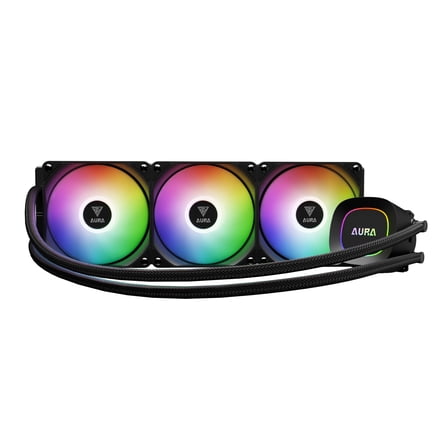 Gamdias AURA GL360 Lite 360mm CPU Liquid Cooler All-In-One with PWM Fans and 5V 3-Pin ARGB for Computer Cooling