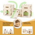 thumbnail image 2 of Bunny Castle HIIMALEX, tamaño extra grande, de madera, para conejos, 2 of 9