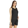 thumbnail image 3 of Bimba Womens Solid Sleepwear Set 2 Pcs Short & Top Casual Nightwear Loose Fit Loungewear, 3 of 7