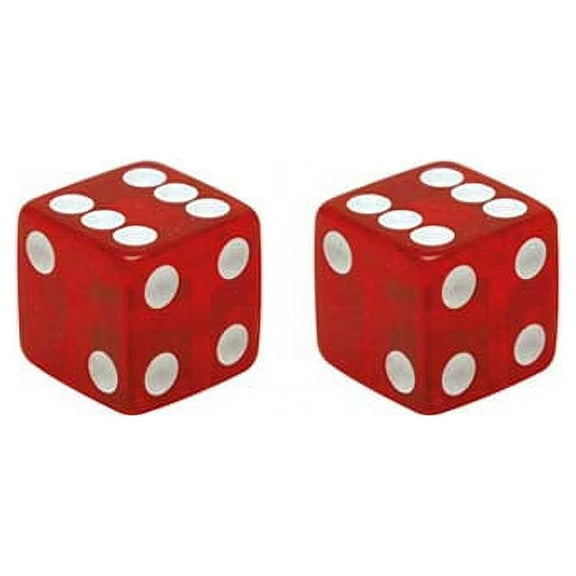 Alta Bicycle Bike Bicycle Dice Schrader Valve Caps, Multiple Colors (Clear Red)