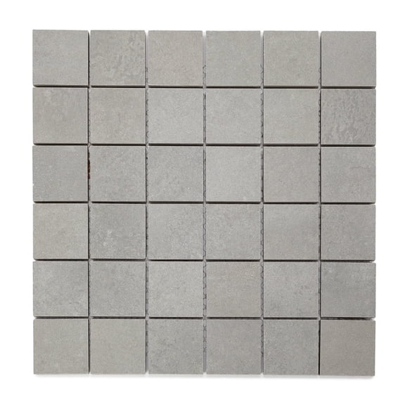 The Tile Life Element Concrete Gray 4" x 4" Matte Porcelain Mosaic Tile Sample