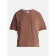 thumbnail image 6 of Joyspun Women’s Cotton-Blend Sleep Lounge Top with Short Sleeves, Sizes S-3X, 6 of 6