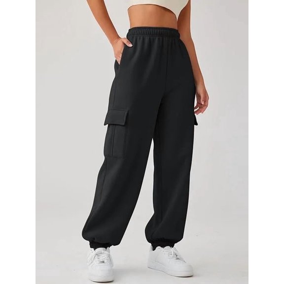 SOMER Womens Sweatpants Cargo Pants Joggers High Waisted Pants Jogging Running Casual Lounge Pants with Pockets