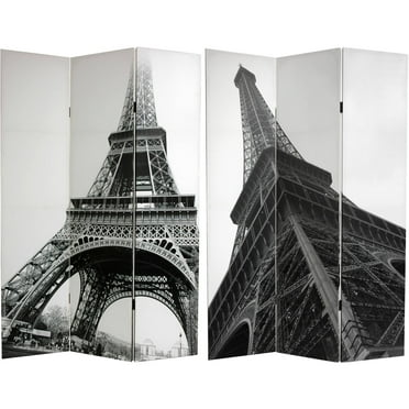Oriental Furniture 6 ft. Tall Eiffel Tower Canvas Room Divider - 3 Panel