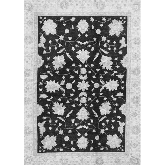 Ahgly Company Indoor Rectangle Oriental Gray Traditional Area Rugs, 2' x 5'