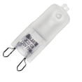 thumbnail image 2 of Bulbrite Pack of (5) 120V Dimmable T4 Halogen Mini Light Bulbs with Bi-Pin (G9) Base, 2900K Soft White Light Frost 75 Watt, 2 of 5