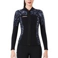thumbnail image 1 of Soidarity DIVE SAIL 1.5MM Traje de neopreno Tops Térmico Mantener caliente Trajes de neopreno de manga larga Trajes de buceo para aeróbic Deportes acuáticos mujer gris METRO, 1 of 6