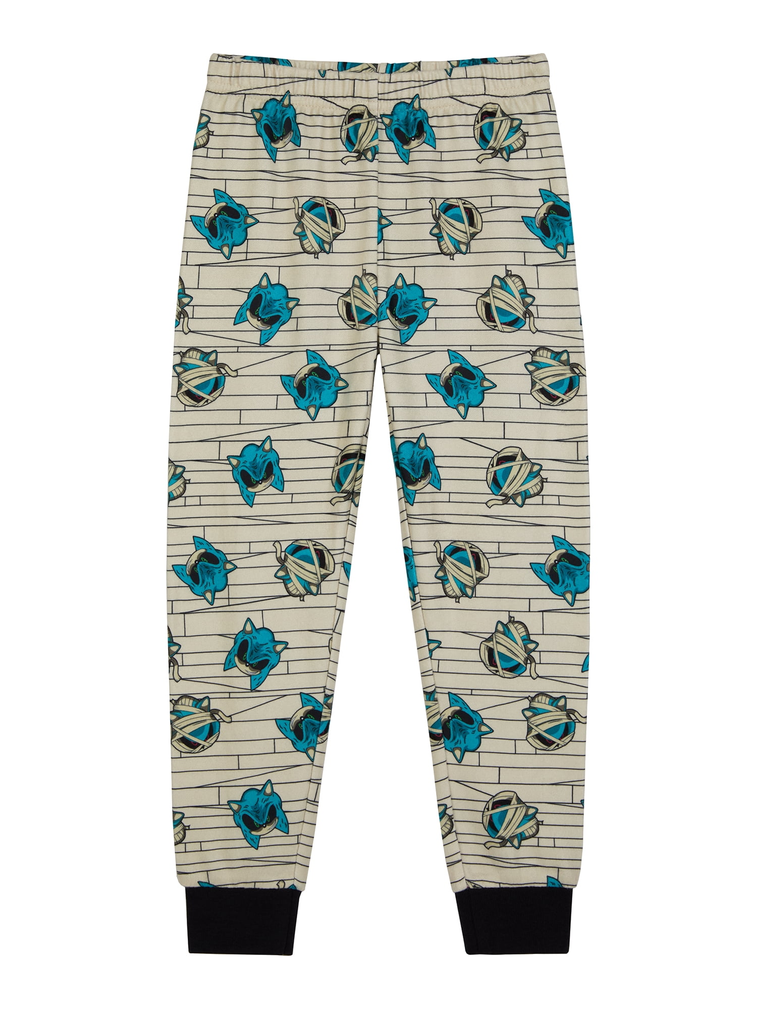Sonic Boys Halloween Long Sleeve Sleep Top and Pants Set, 2-Piece, Sizes 4-10