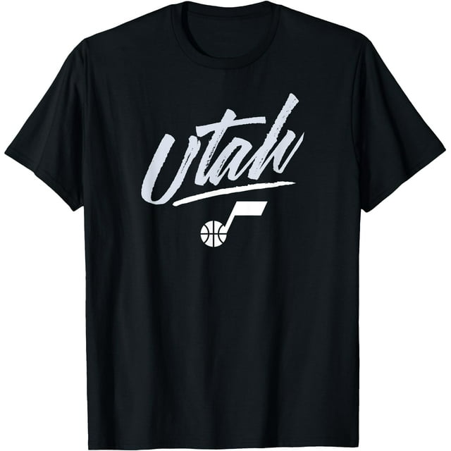 T-Shirt Noir et Gris Logo Marqueur Jazz NBA Utah - comme sur l'Image - 4TG